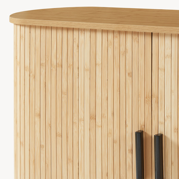 Szafka boczna Tvedestrand 100x40x80 cm naturalna/czarna [en.casa]