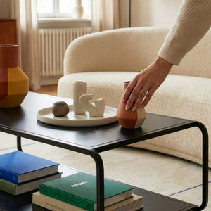 Stolik kawowy Færder 115x50x45 cm stal czarna [en.casa]