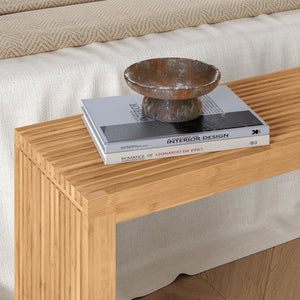 Ławka na buty Korjad 90x33x43 cm bambus [en.casa]