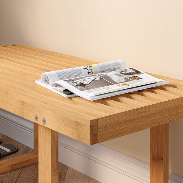 Ławka Aarela 91x41x38 cm bambus [en.casa]