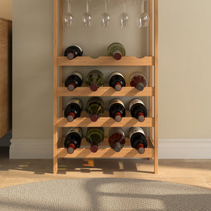 Regał na wino Fillby 100x47x29 cm bambus naturalny [en.casa]