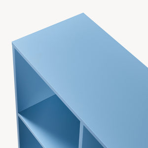 Regał na książki Colwyn 120x80x30 cm Niebieski [en.casa]