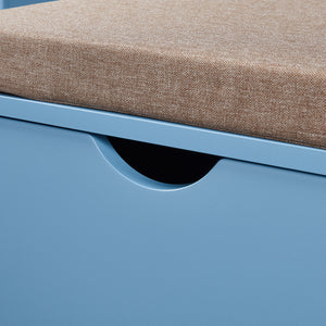 Ławka na buty Colwyn 80x40x45 cm Niebieska [en.casa]