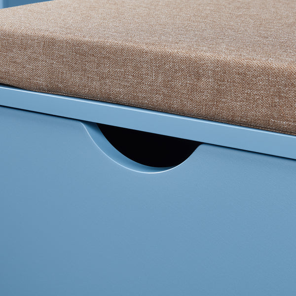 Ławka na buty Colwyn 80x40x45 cm Niebieska [en.casa]