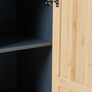 Szafka łazienkowa Svanes 90x30x30 cm Ciemnoszary/Naturalny [en.casa]