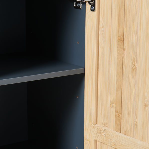 Szafka łazienkowa Svanes 90x30x30 cm Ciemnoszary/Naturalny [en.casa]