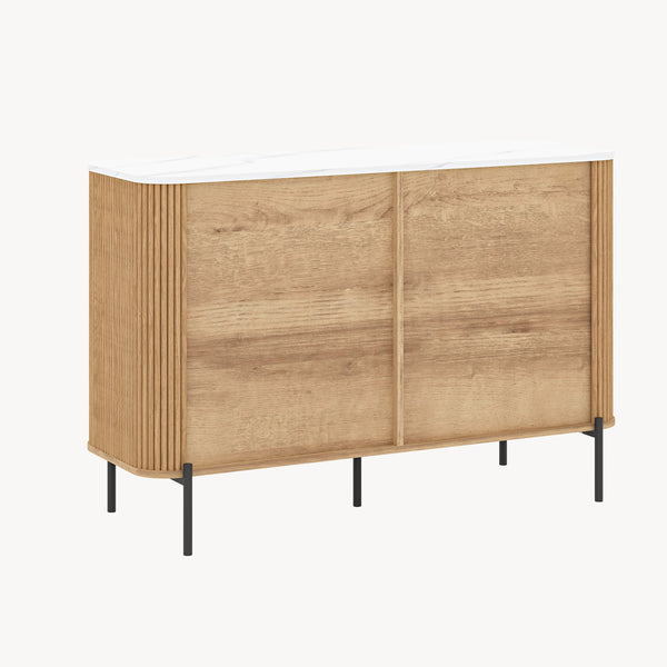 Komoda Kokunse z 6 szufladami 120x42x78 cm w optyce dębu [en.casa]