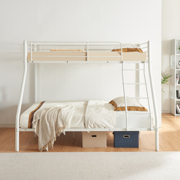 Metalowe łóżko piętrowe Sortland 200x140/90 cm z materacami [neu.haus]