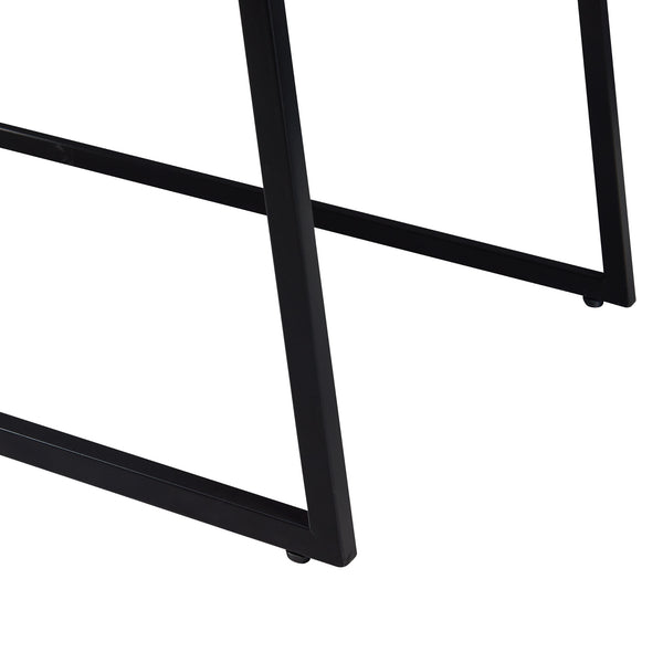 Stolik kawowy Hyllestad zestaw 2 sztuk czarny/betonowy [en.casa]