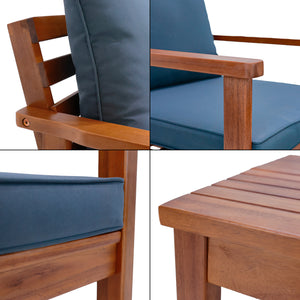 Zestaw mebli ogrodowych Brittoli 4-cz. drewno akacjowe z certyfikatem FSC® [en.casa]