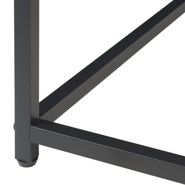 3-częściowy marmurowy stolik kawowy Trollhättan, biały [en.casa]