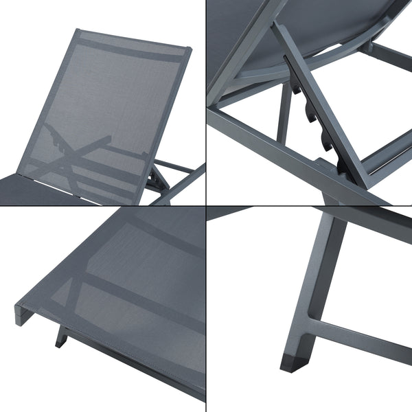 2-częściowy aluminiowy zestaw leżaków Baragiano [casa.pro]
