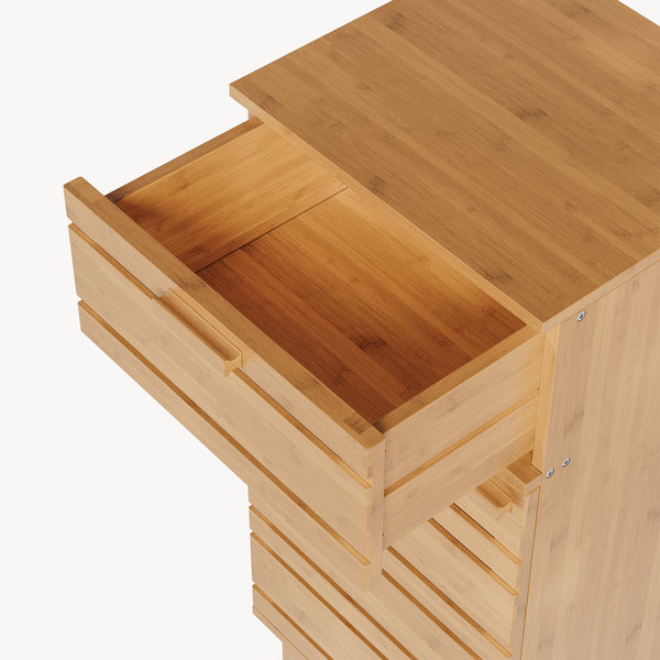 Szafka łazienkowa Epind 75x33x30 cm naturalny bambus [en.casa]