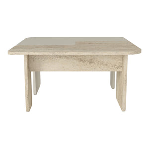 2-częściowy stolik kawowy Boneksbelt w kolorach piaskowca i trawertynu [en.casa]