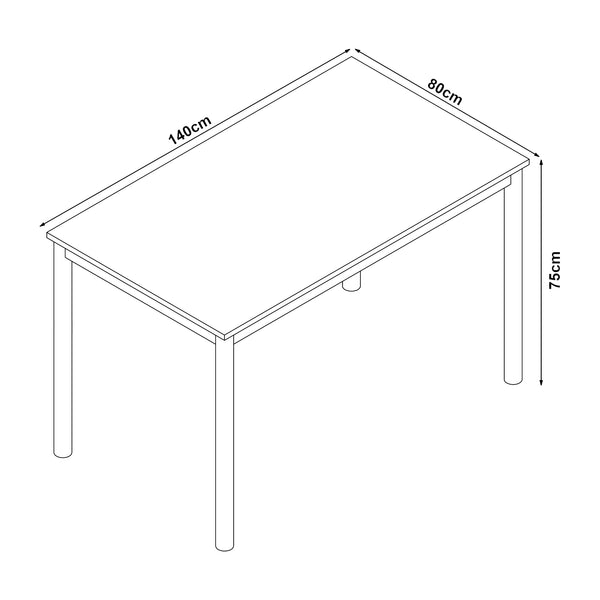 Zestaw jadalniany Lindesberg 5-częściowy ciemnoszary [en.casa]