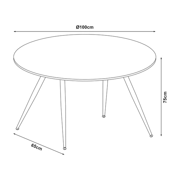 Zestaw jadalniany Fitjar 5-częściowy beton / jasnobrązowy [en.casa]