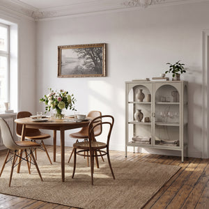 Witryna-komoda Klippestad stal 95x80x35 cm kolor wielbłądzi [en.casa]