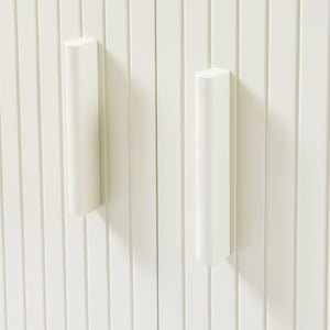 Kredens Ferrersp z 2 drzwiczkami 80x80x40 cm dąb/kolory piasku [en.casa]