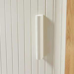 Szafka nocna Ferrersp z drzwiami 50x40x40 cm dąb optyka/piaskowy [en.casa]