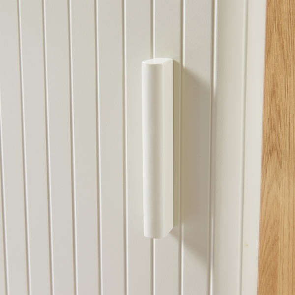 Szafka nocna Ferrersp z drzwiami 50x40x40 cm dąb optyka/piaskowy [en.casa]