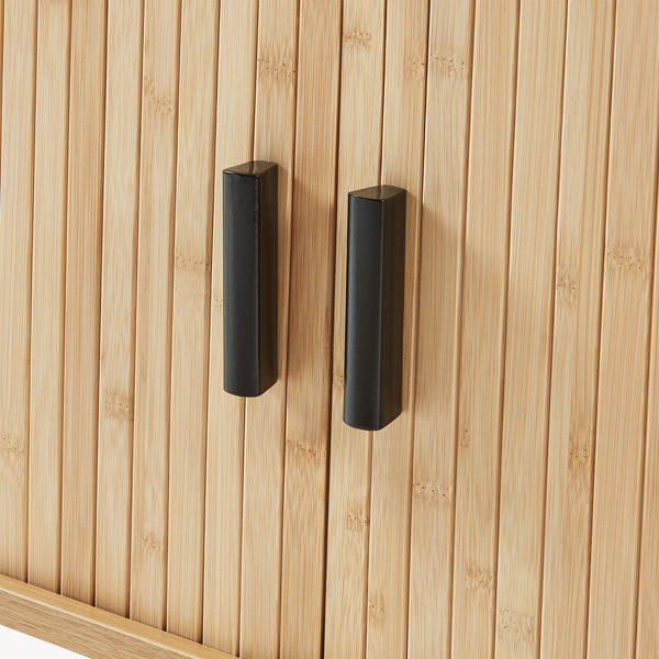 Szafka na buty z poduszką do siedzenia Tvedestrand 50x80x40 cm bambus/beżowy [en.casa]