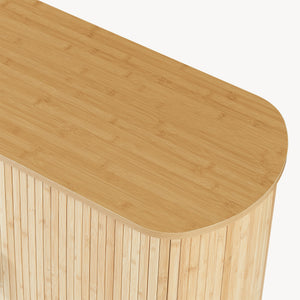 Szafka boczna Tvedestrand 100x40x80 cm naturalna/czarna [en.casa]