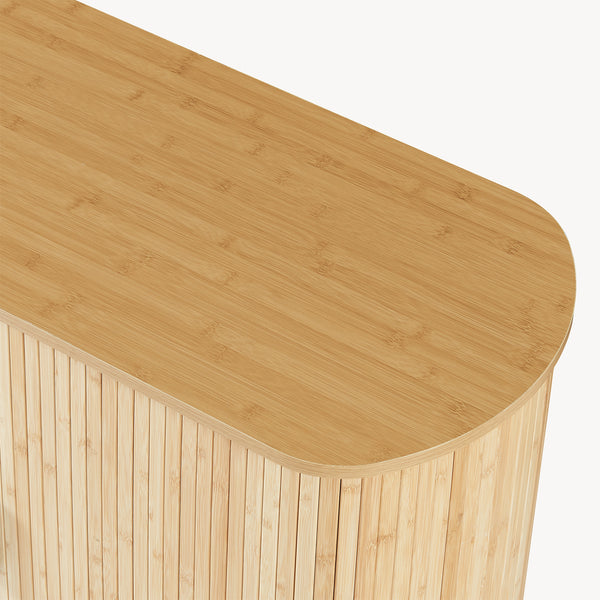 Szafka boczna Tvedestrand 100x40x80 cm naturalna/czarna [en.casa]