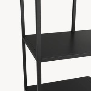 Regał na książki Færder stal 145x76x33 cm czarny [en.casa]