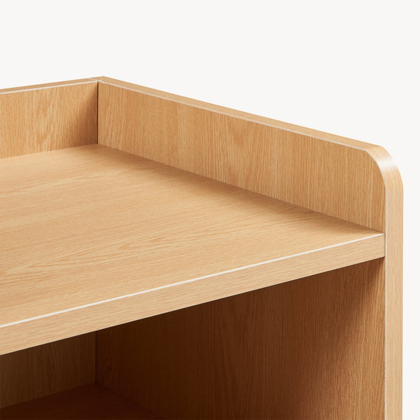 Stolik nocny Bordkak 45x36x34 cm dąb optyczny/biały [en.casa]