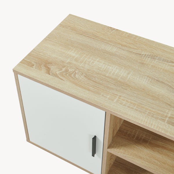 Szafka RTV Kenta 120x39x52 cm Sonoma-dąb/ biały [en.casa]