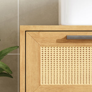 Szafka pod umywalkę Marhasa 60x60x40 cm dąb optyka/czarny [en.casa]