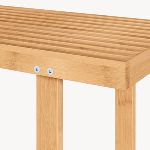 Ławka Aarela 91x41x38 cm bambus [en.casa]