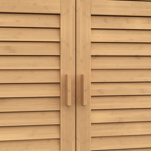 Szafka na buty Aarela 67x66x34 cm bambus [en.casa]