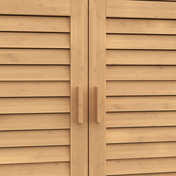 Szafka na buty Aarela 67x66x34 cm bambus [en.casa]