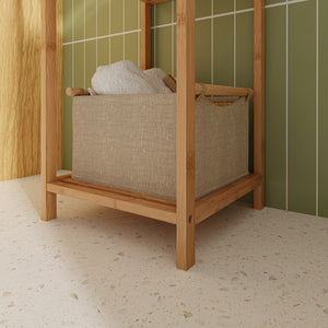 Regał łazienkowy Anun 128x30x30 cm bambus naturalny [en.casa]