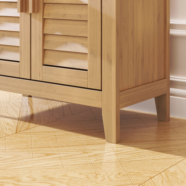 Szafka boczna Rirg 92x50x25 cm bambus naturalny [en.casa]