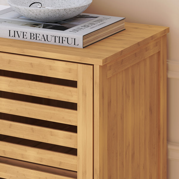 Szafka boczna Hakseri 2-częściowa 87x99x33 cm bambus naturalny [en.casa]