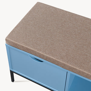 Ławka na buty Colwyn 80x40x45 cm Niebieska [en.casa]