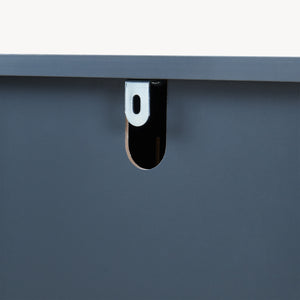 Szafka z lustrem Svanes 58x56x13 cm Ciemnoszary/Naturalny [en.casa]
