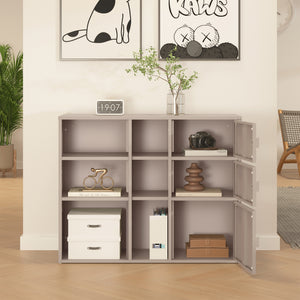 Szafa na akta Kliri stalowa 100x32x81 cm ciepły szary [en.casa]