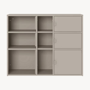 Szafa na akta Kliri stalowa 100x32x81 cm ciepły szary [en.casa]
