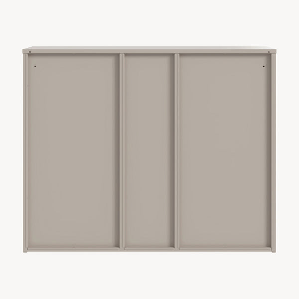 Szafa na akta Kliri stalowa 100x32x81 cm ciepły szary [en.casa]