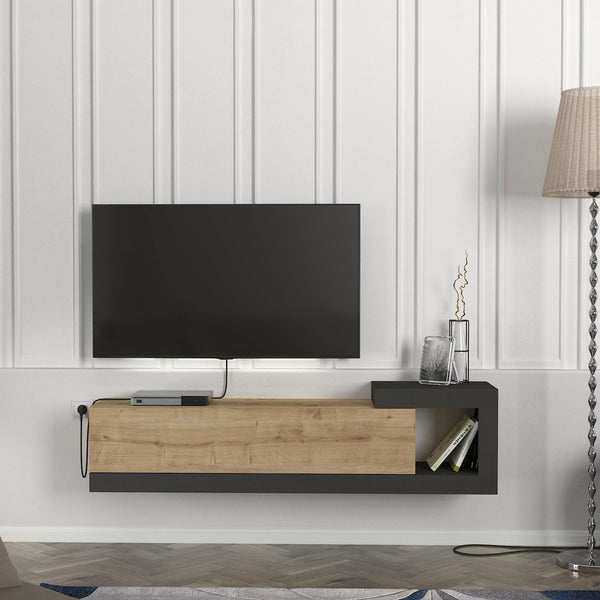 Szafka pod TV Luhanka 150x29,5x38,5cm dąb w różnych kolorach [en.casa]