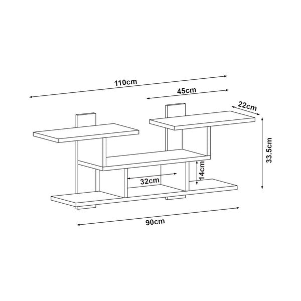 Półka ścienna Indre 110x24x33,5 cm [en.casa]