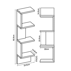 Półka ścienna Omn zestaw 2 93x24x15 cm [en.casa]