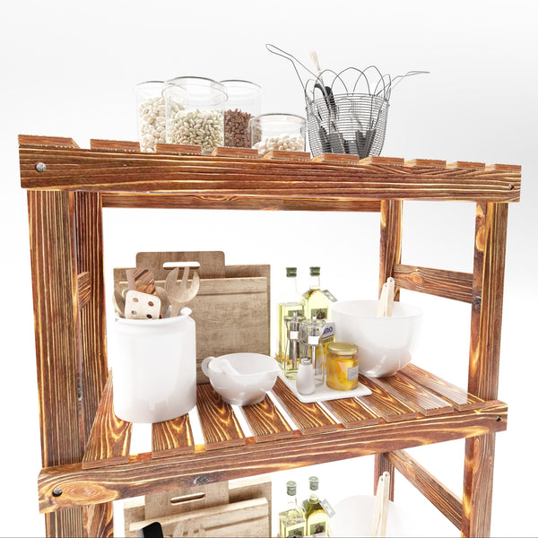 Drewniana półka łazienkowa Kinnula w różnych kolorach i rozmiarach Kolory i rozmiary [en.casa]