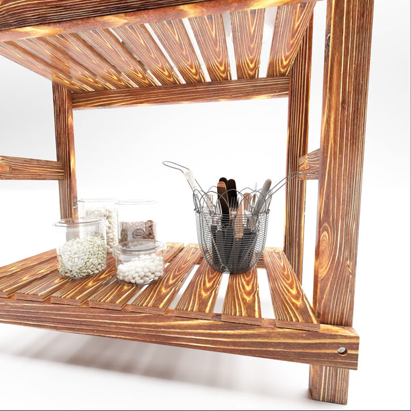 Drewniana półka łazienkowa Kinnula w różnych kolorach i rozmiarach Kolory i rozmiary [en.casa]