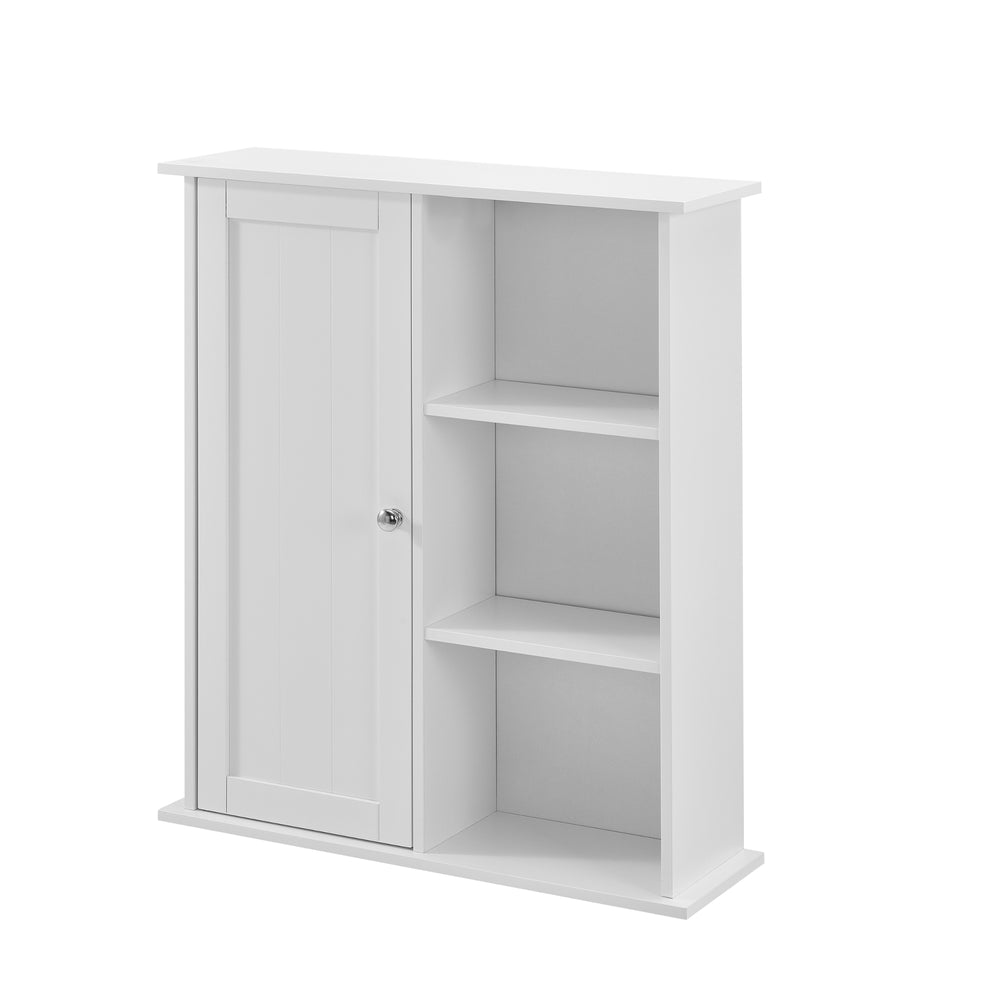 [en.casa]® Łazienkowa szafka ścienna biała 71x60x18 cm