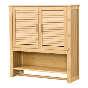 Badezimmerschrank Tyresö Hängeschrank Bambus 66 x 62 x 20 cm [en.casa] - premiumXL