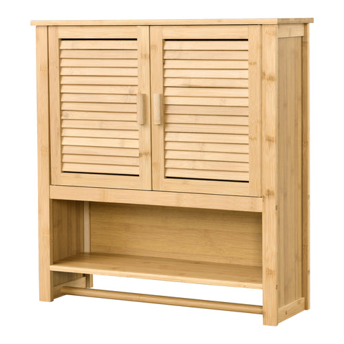 Badezimmerschrank Tyresö Hängeschrank Bambus 66 x 62 x 20 cm [en.casa] - premiumXL